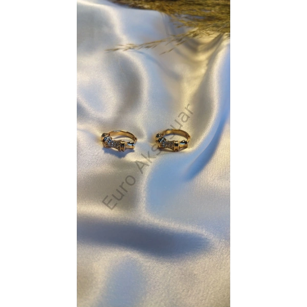 Taş Detaylı Vip Küpe Rose