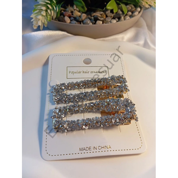 TAŞLI DİKDÖRTGEN PENS TOKA SETİ