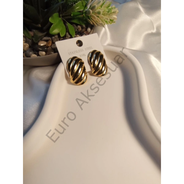 Tırtıklı Çelik Küpe