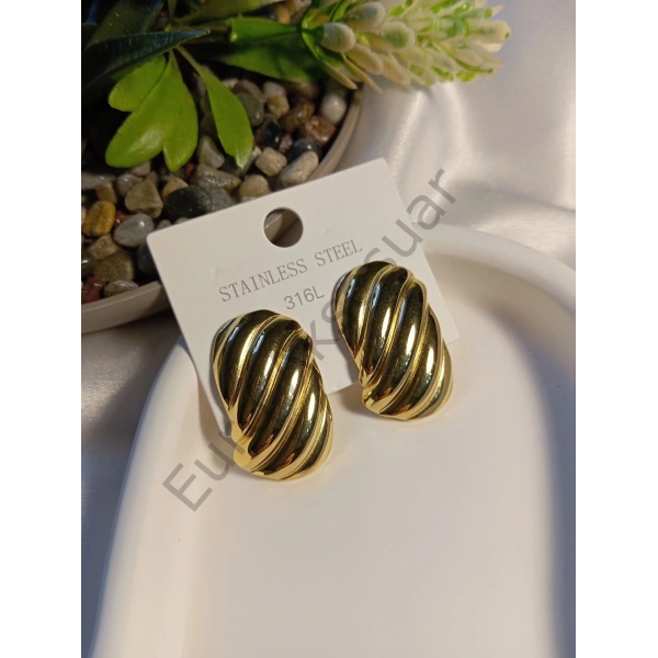 Tırtıklı Çelik Küpe