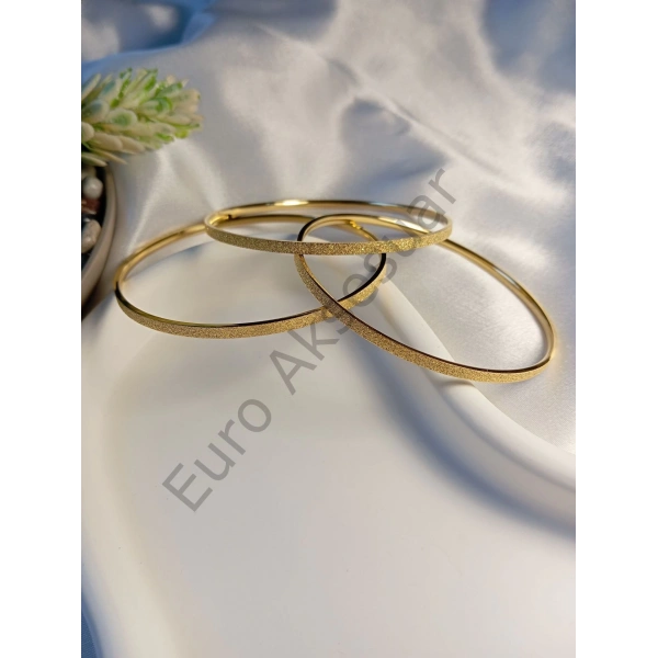 Üç Adet Simli Ajda Bilezik 65 cm