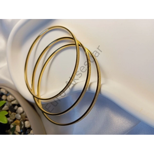 Üç Adet Simli Ajda Bilezik 65 cm