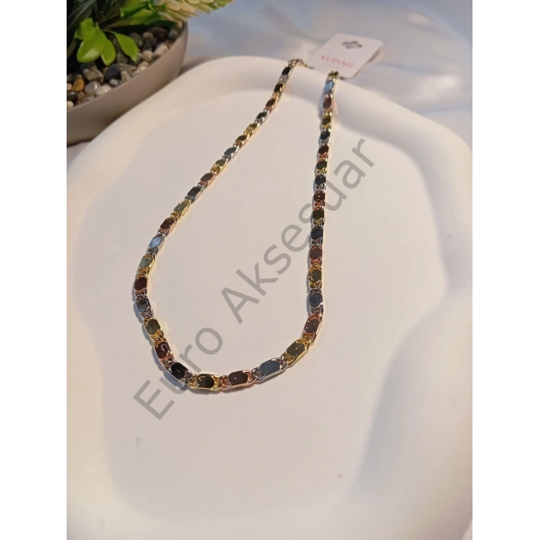 Üç Renkli Xuping Zincir Kolye