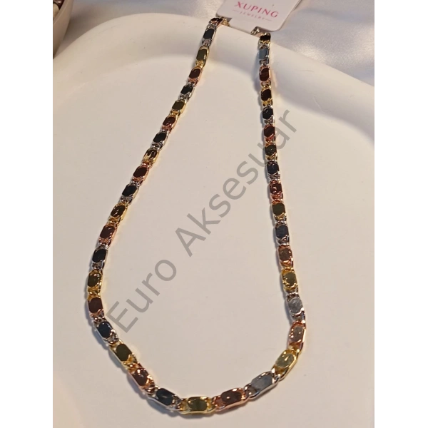 Üç Renkli Xuping Zincir Kolye