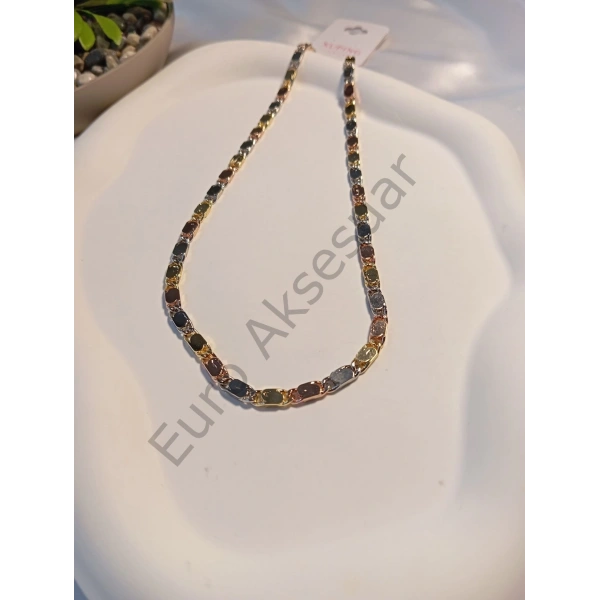 Üç Renkli Xuping Zincir Kolye