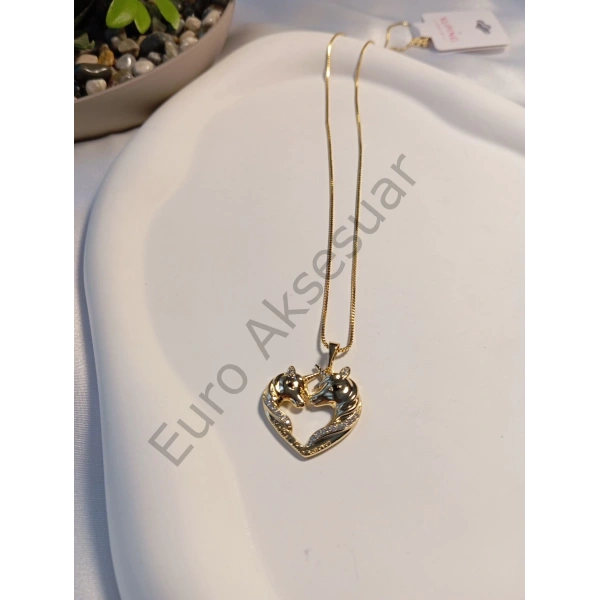 Unicorn Detaylı 14 K Xuping Kolye
