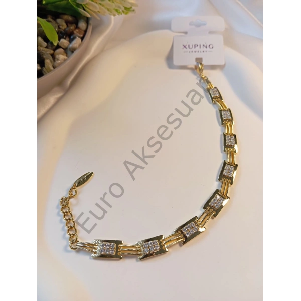 Vip Bileklik Taşlı (14 K Dikdörtgen)