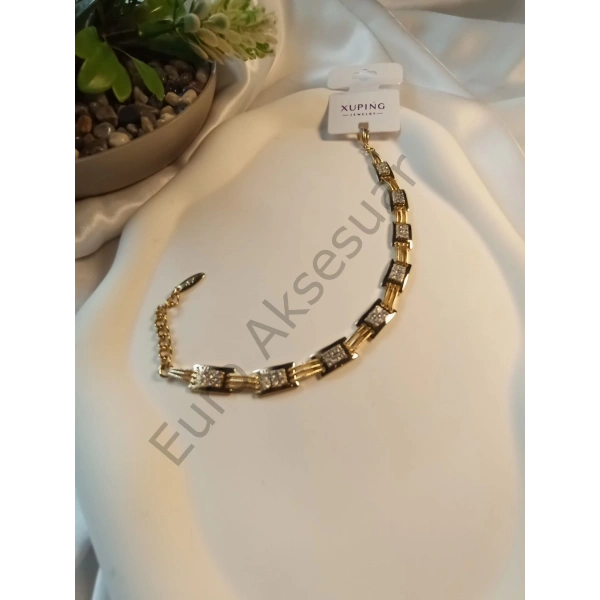 Vip Bileklik Taşlı (14 K Dikdörtgen)