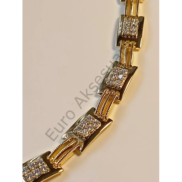 Vip Bileklik Taşlı (14 K Dikdörtgen)