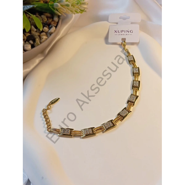 Vip Bileklik Taşlı (14 K Dikdörtgen)