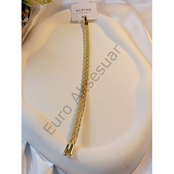 Vip Örgü Detaylı Bileklik 14 K