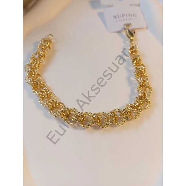 VIP SİMLİ ZİNCİR DETAYLI BİLEKLİK 14K