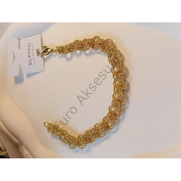 VIP SİMLİ ZİNCİR DETAYLI BİLEKLİK 14K