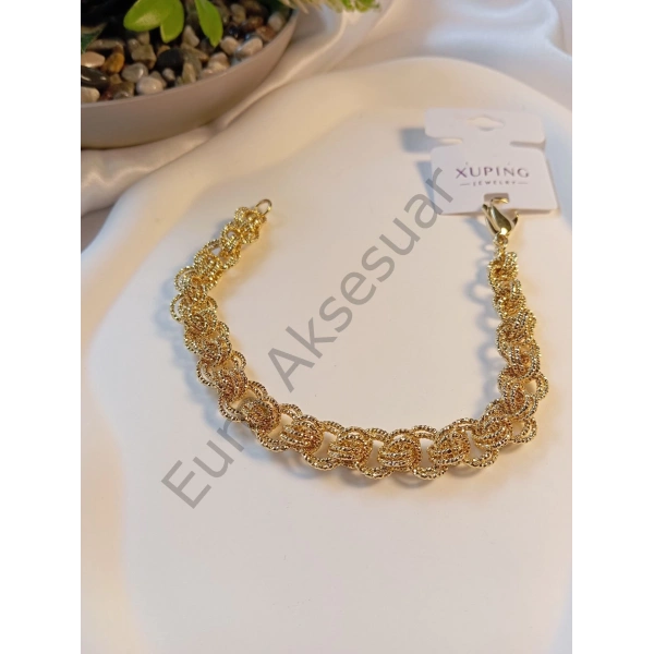 VIP SİMLİ ZİNCİR DETAYLI BİLEKLİK 14K