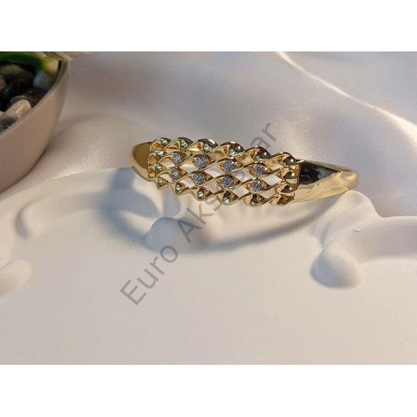 Vip Taş Detaylı Kelepçe Bileklik