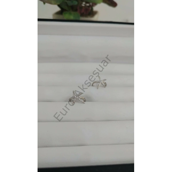 Xuping Zirkon Taşlı Yıldız Detaylı Küpe