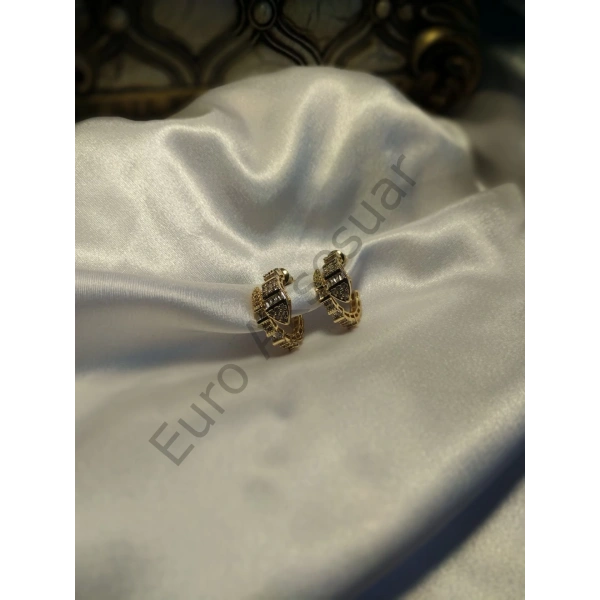 Yılan Detaylı VIP Küpe