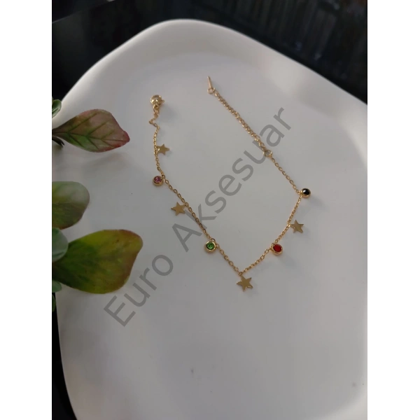 Yıldız Detaylı Çelik Halhal