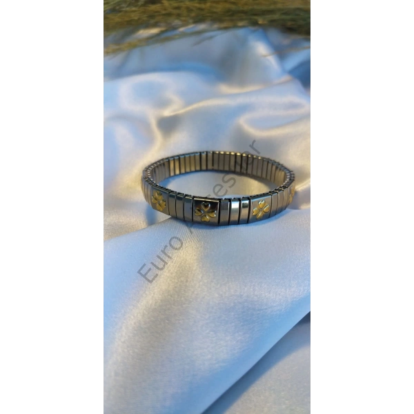 Yonca Figürlü İtalyan Esnek Bileklik