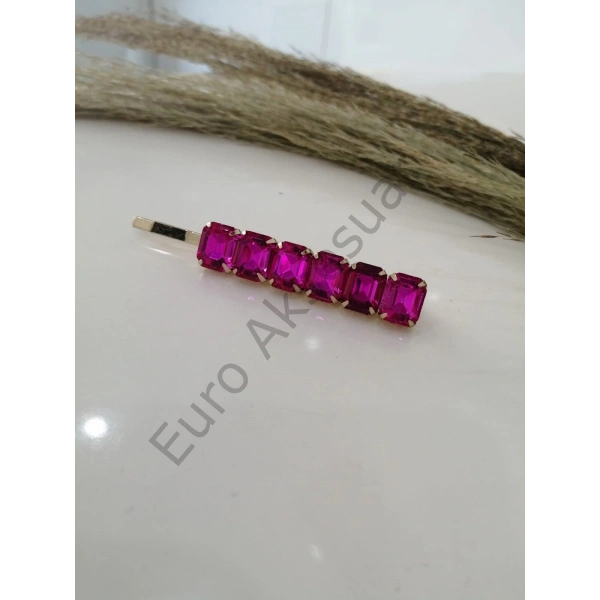 Zirkon Taşlı Çelik Yan Toka