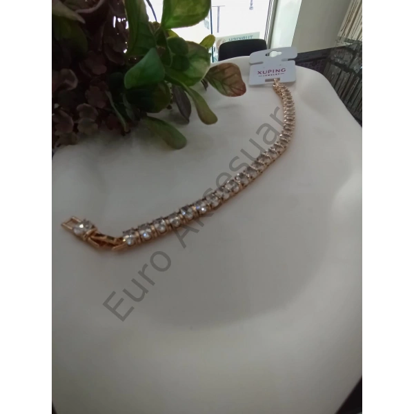 Zirkon Taşlı Rose Vip Bileklik