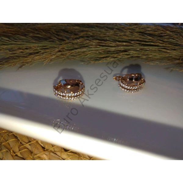 Zirkon Taşlı Vip Küpe