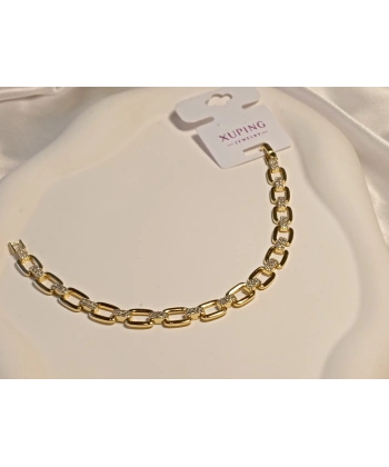 Xuping Jewelry 14 K Kaplama Dikdörtgen Şekilli Zirkon Taşlı Vip Bileklik