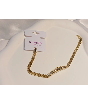 Kalp Detaylı 14 K Kaplama Xuping Jewelry Bileklik 17-19 cm