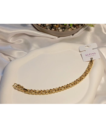 Euro Aksesuar Örgü Detaylı Xuping Jewelry Vip Bileklik 17-19 cm