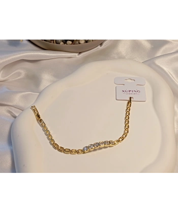 Xuping Jewelry Taşlı Plaka Bileklik 14 K Kaplama