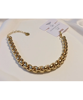 Bold Tasarım Kalın Geçmeli Çelik Zincir Bileklik