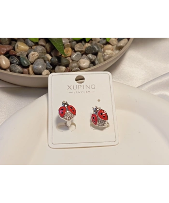 Uğur Böceği Detaylı Xuping Jewelry Çocuk Küpe