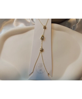 Gold Kaplama Işıltılı Figürlü Üçlü El Şahmeranı