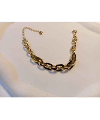 Euro Aksesuar 316L Paslanmaz Çelik 14 Ayar Altın Kaplama Unisex Bileklik (17-22 cm)