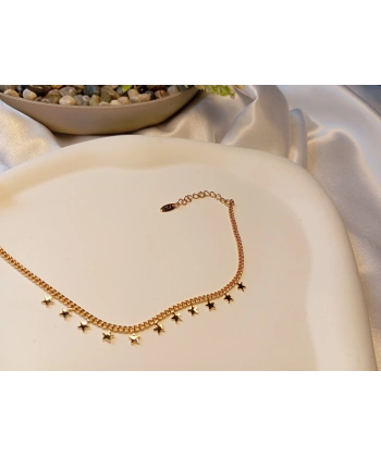 Yıldız Detaylı Xuping Jewelry Rose Gold Şans Bilekliği 17-22 cm