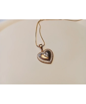 Xuping Jewelry Rose Gold Kalp Madalyon Kolye - 45 cm