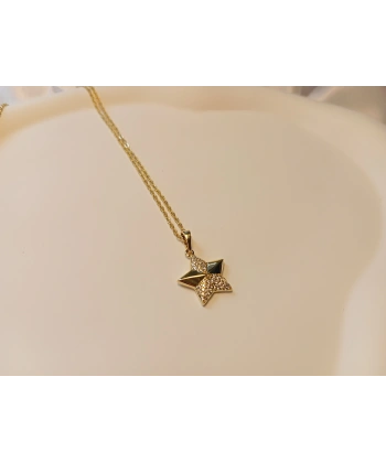 Xuping Jewelry 14 Ayar Gold Kaplama Zirkon Taşlı Yıldız Kolye - 45 cm