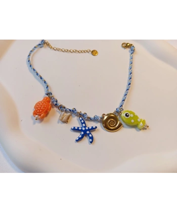 Euro Aksesuar Gold Çelik Marine Serisi Renkli Figürlü Halhal