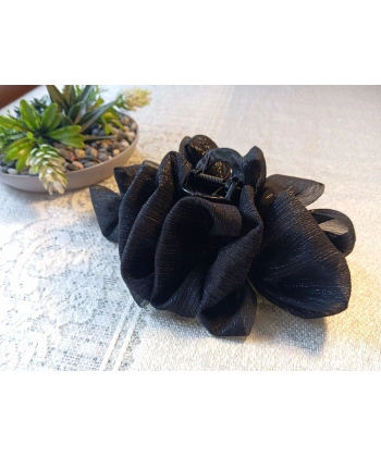 Euro Aksesuar Lüks Işıltılı Tül Detaylı Büyük Boy Mandal Toka