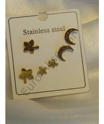 Ay Detaylı Çoklu Küpe