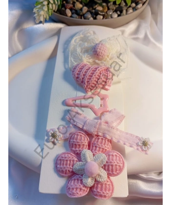 BEBEK ÖRGÜ DETAYLI PENS TOKA SETİ