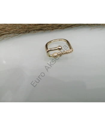 Büyük Boy Ayarlanabilir Zirkon Taşlı Çelik Yüzük