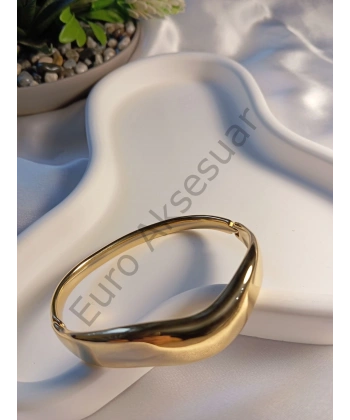 Çelik Gold Kelepçe Bileklik ..