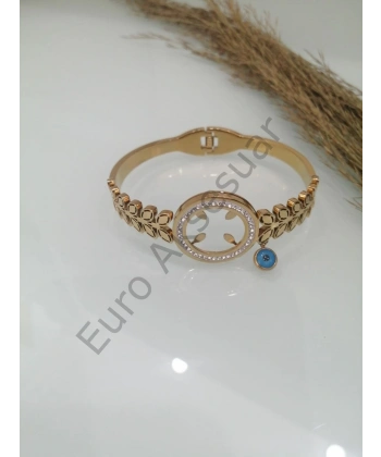 Çelik Çeyrekli Kelepçe Bileklik