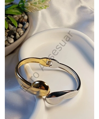 Çift Renk Çelik Kelepçe Bileklik