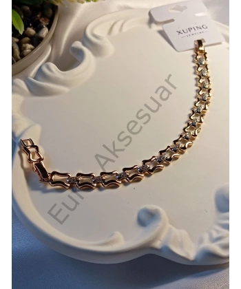 Dikdörtgen Şekilli Zirkon Taşlı Vip Bileklik