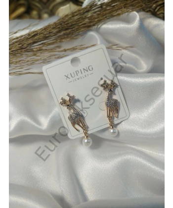 Geyik Figürlü VIP Küpe