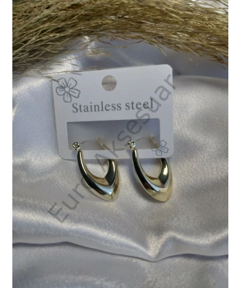 Gold Badem Figürlü Çelik Küpe