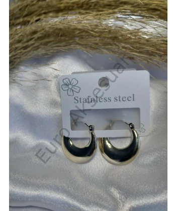 Gold Çelik Hilal Küpe