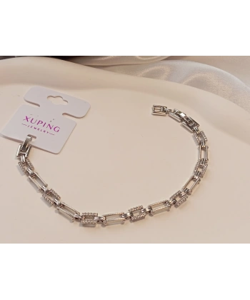 Gümüş Renk Dikdörtgen Zirkon Taşlı Vip Xuping Jewelry Bileklik